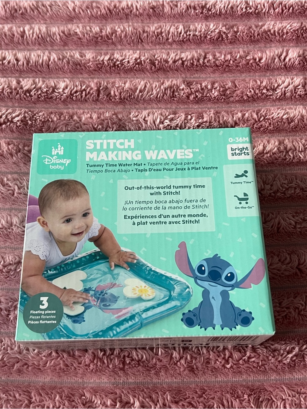 Disney Baby Stitch Making Waves Water Mat - Teal, Blue, Purple